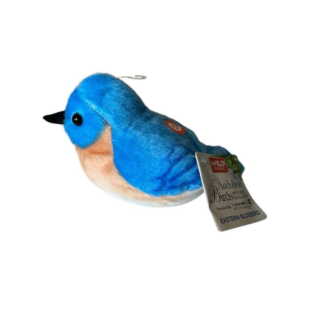 Wild Republic NEW Audubon BLUEBIRD w/SOUND 6" Plush STUFFED ANIMAL 2021 - Picture 2 of 7